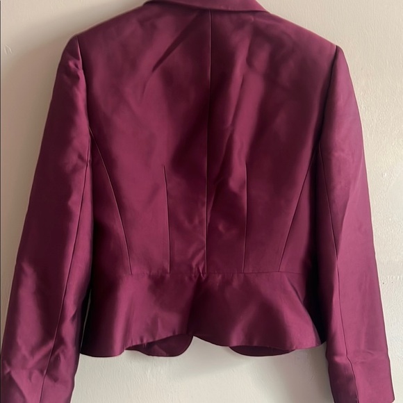 Tahari Red Blazer Jacket with Notched Lapel - Picture 4 of 4